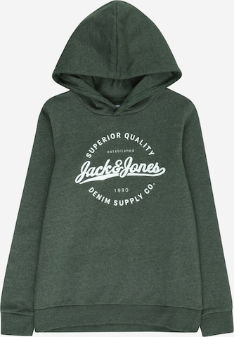 Jack & Jones Junior Суичър 'STANLI' в зелено: отпред