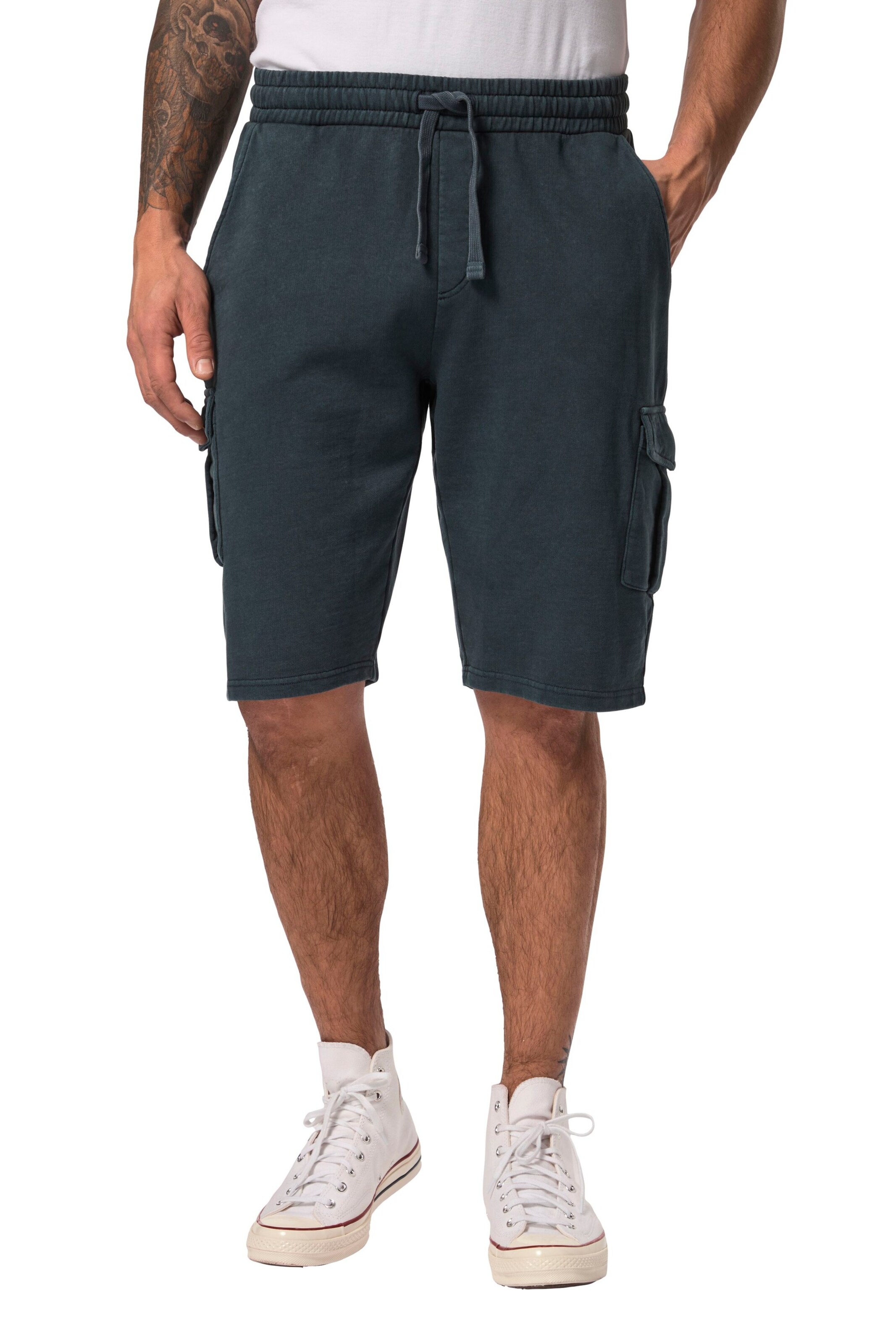 JP1880 Regular Cargobroek in Blauw: voorkant