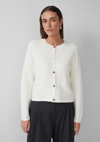 s.Oliver BLACK LABEL Gebreid vest in Wit: voorkant