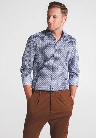 ETERNA Slim fit Button Up Shirt in Blue: front