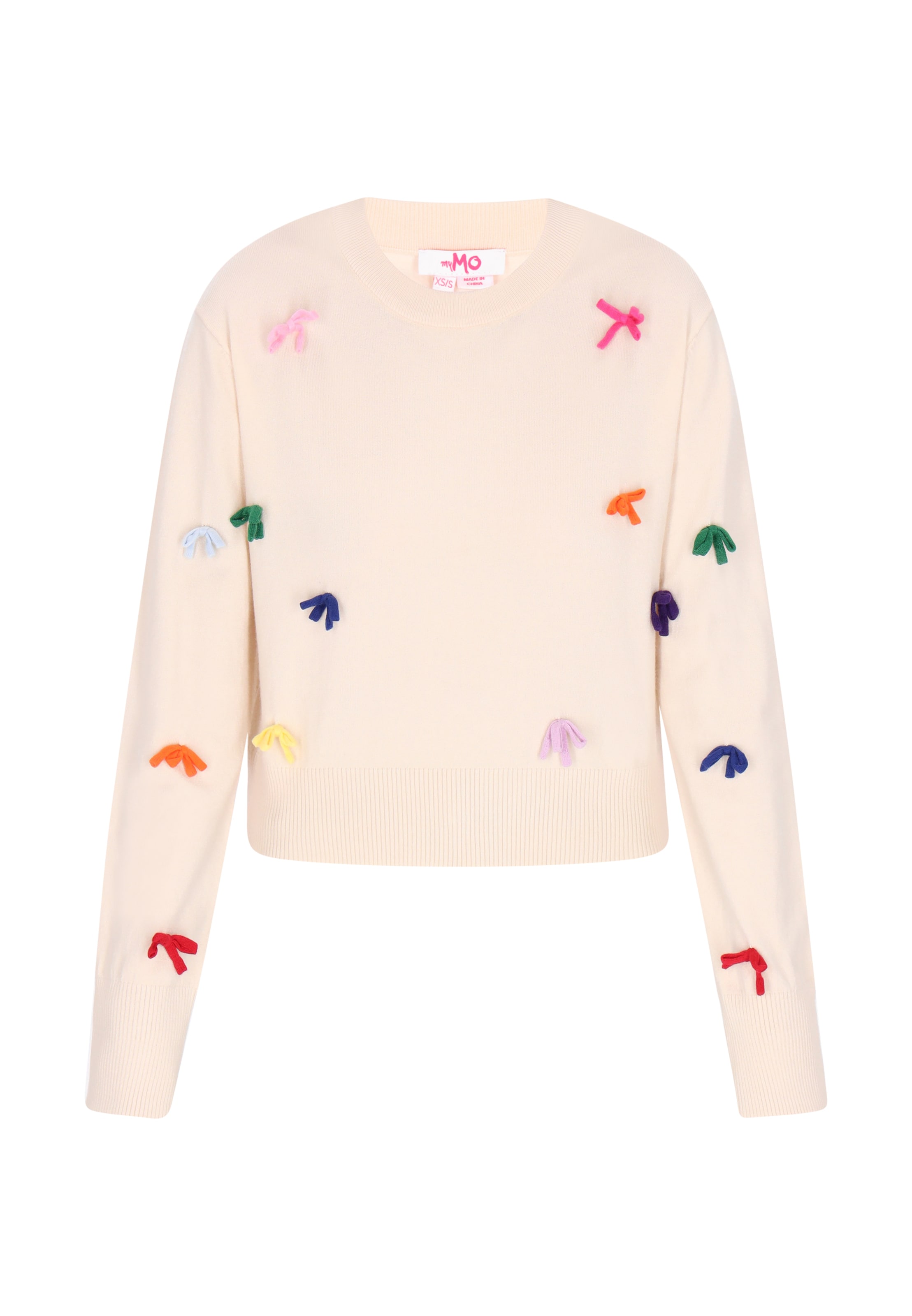 MYMO Pullover 'Comfy' in Weiß: Vorderseite