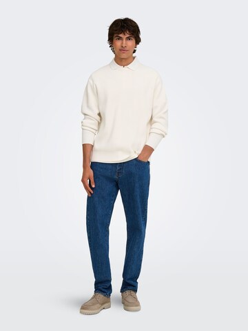 Pullover 'ONSRodger' di Only & Sons in bianco