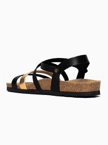 Bayton Sandalen met riem ' Gerone' in Zwart