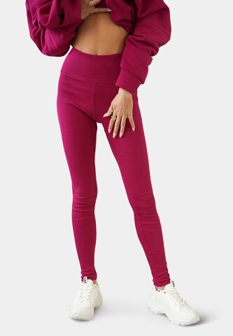 Ombre Skinny Leggings in Roze: voorkant