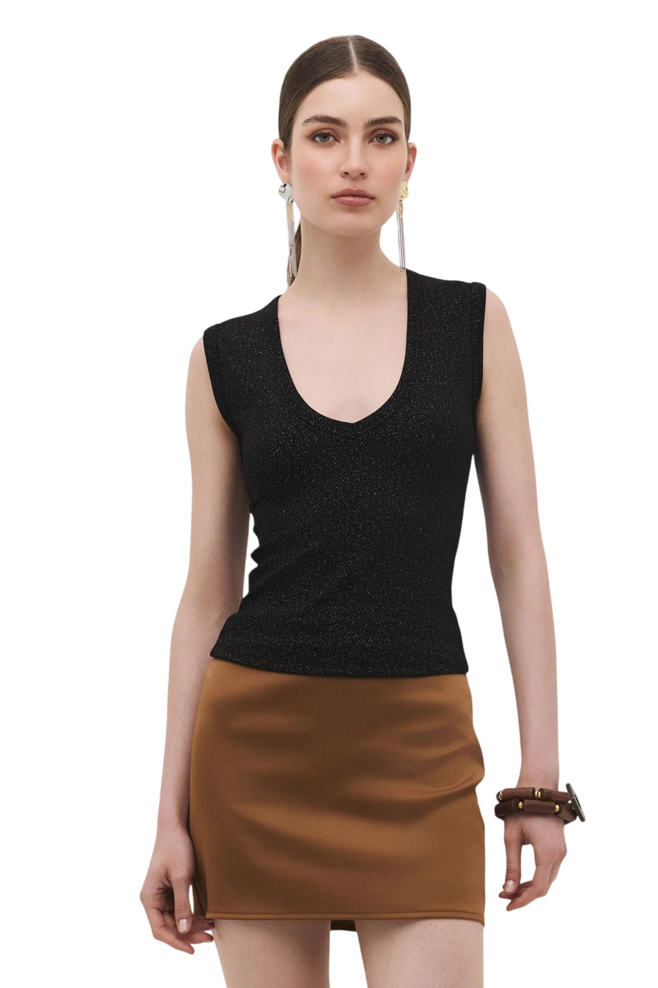 No Matter What Top in Zwart: voorkant