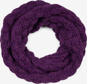 styleBREAKER Schlauchschal 'Strick Loop mit Bubblemuster' in Lila: Vorderseite