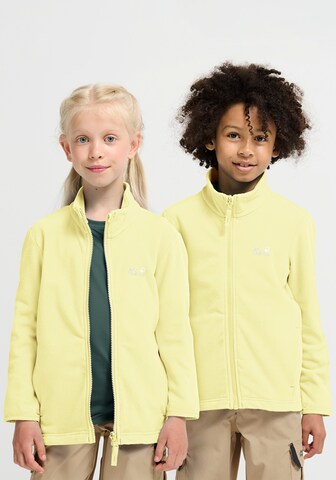 JACK WOLFSKIN Fleece Jacket in Yellow: front