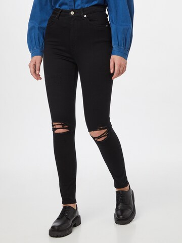 NA-KD Skinny Jeans in Zwart: voorkant