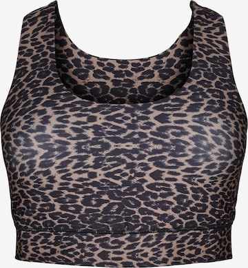 Active by ZizziBustier Sportski grudnjak 'AJOY' - smeđa boja: prednji dio