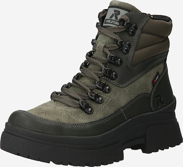 Rieker EVOLUTION - Botines con cordones en verde: frente