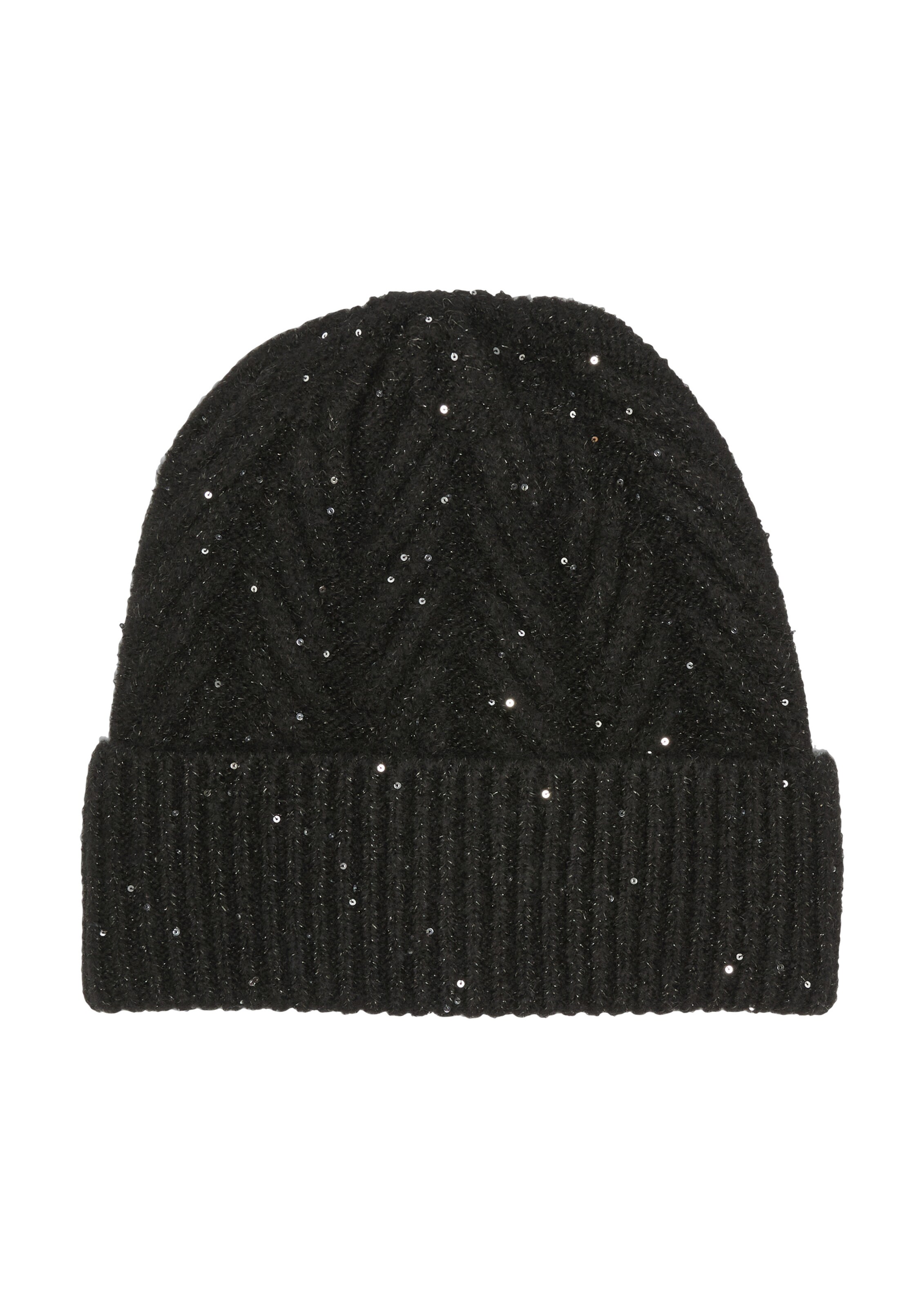 s.Oliver BLACK LABEL Beanie in Black: front