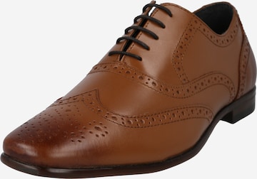 BURTON MENSWEAR LONDON Lace-Up Shoes 'Benson' in Brown: front