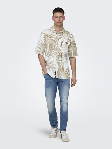 Only & Sons Comfort Fit Skjorte i beige