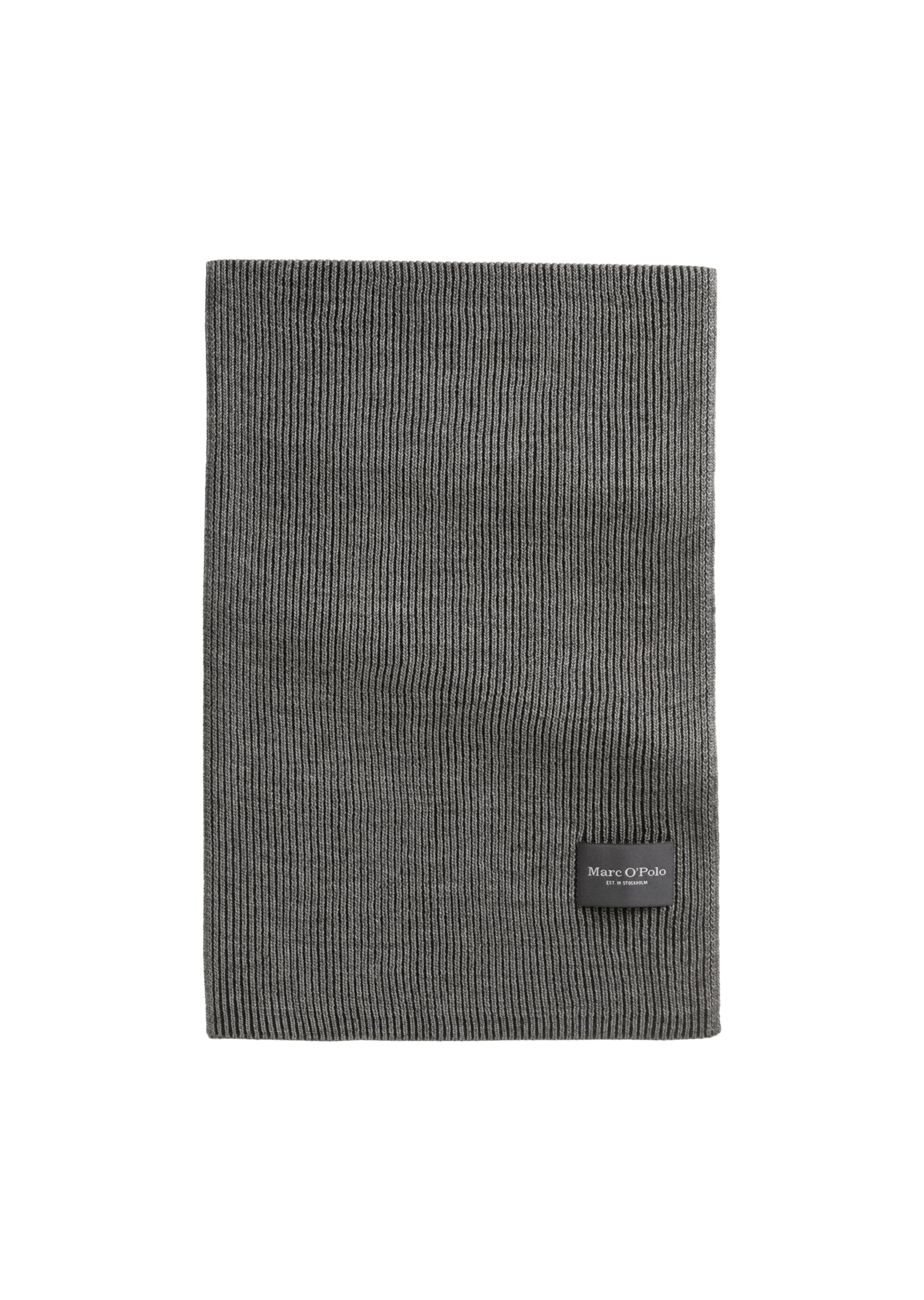 Marc O'Polo Schal ' aus  Bio-Baumwoll-Schafwoll-Mix ' in Grau: Vorderseite