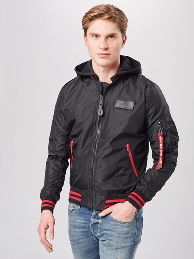 Alpha Industries Jacke In Feuerrot Schwarz About You