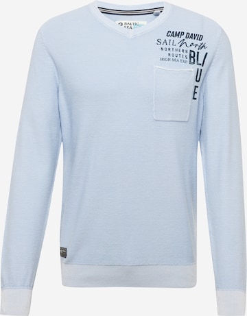 CAMP DAVID Pulover | modra barva: sprednja stran