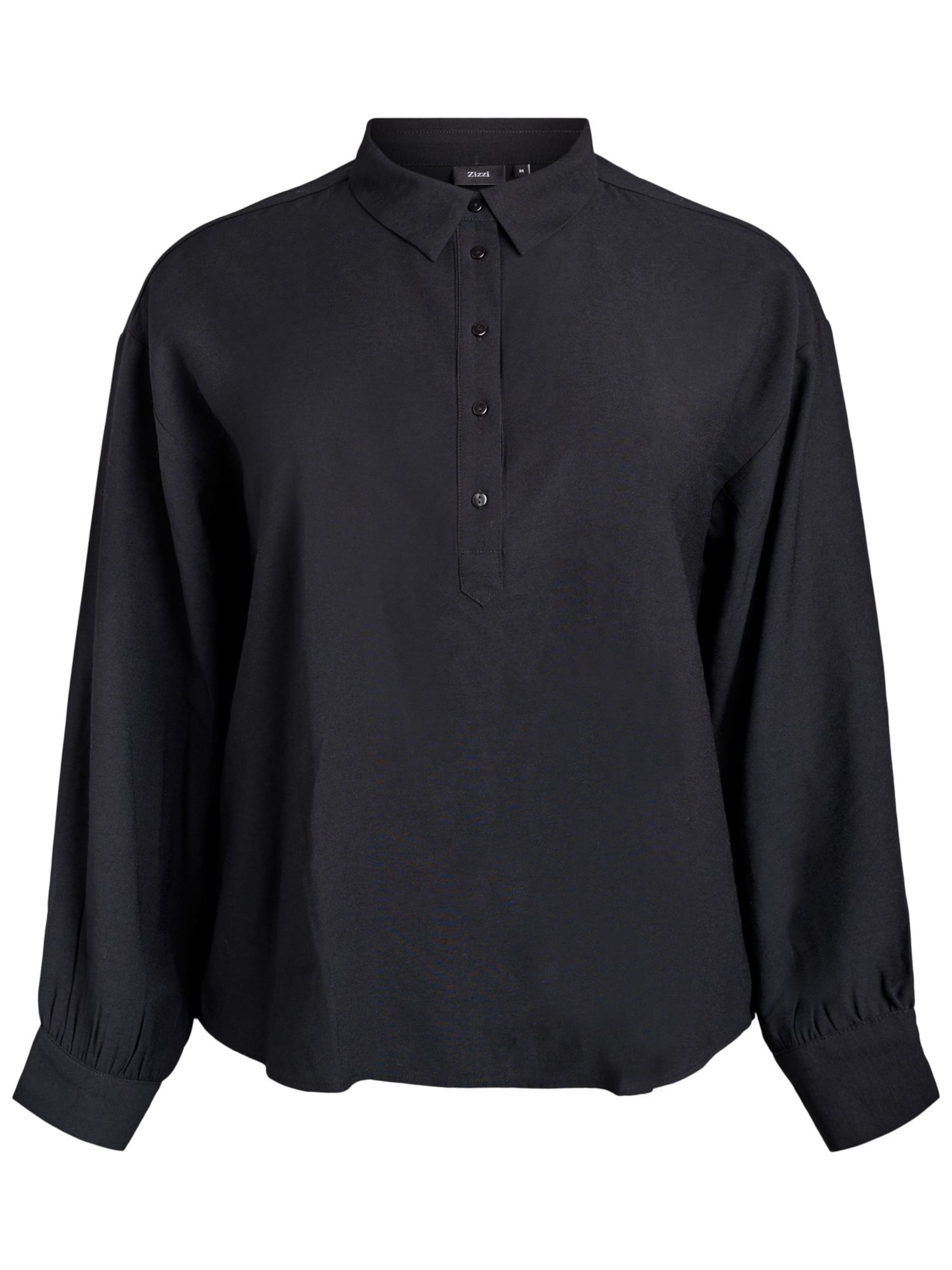 Zizzi Μπλούζα 'Mmonir' σε μαύρο: μπροστά