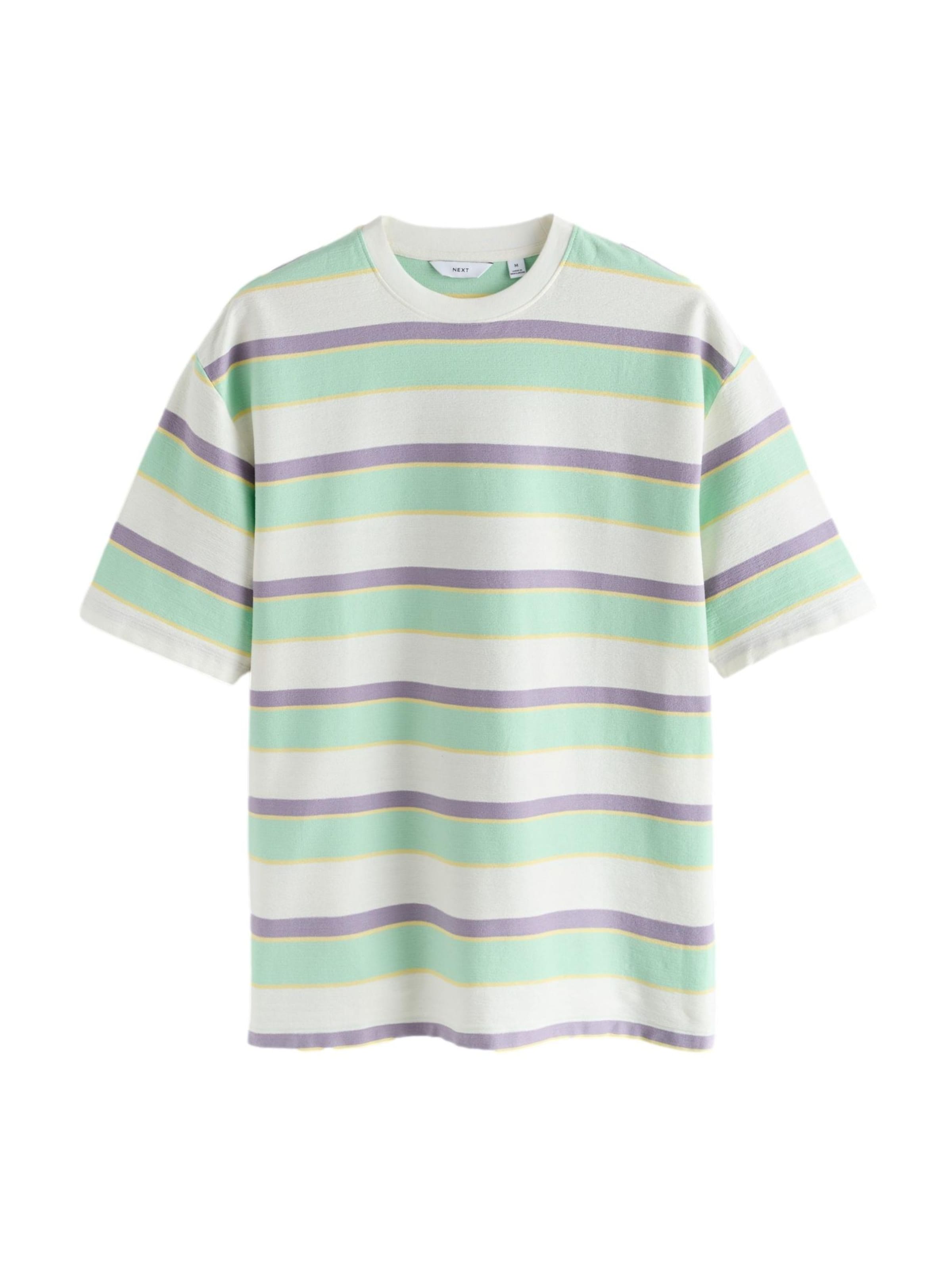 Next Shirt in de kleur Limoen / Lila / Wit, Productweergave