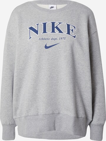 Bluză de molton de la Nike Sportswear pe gri: față