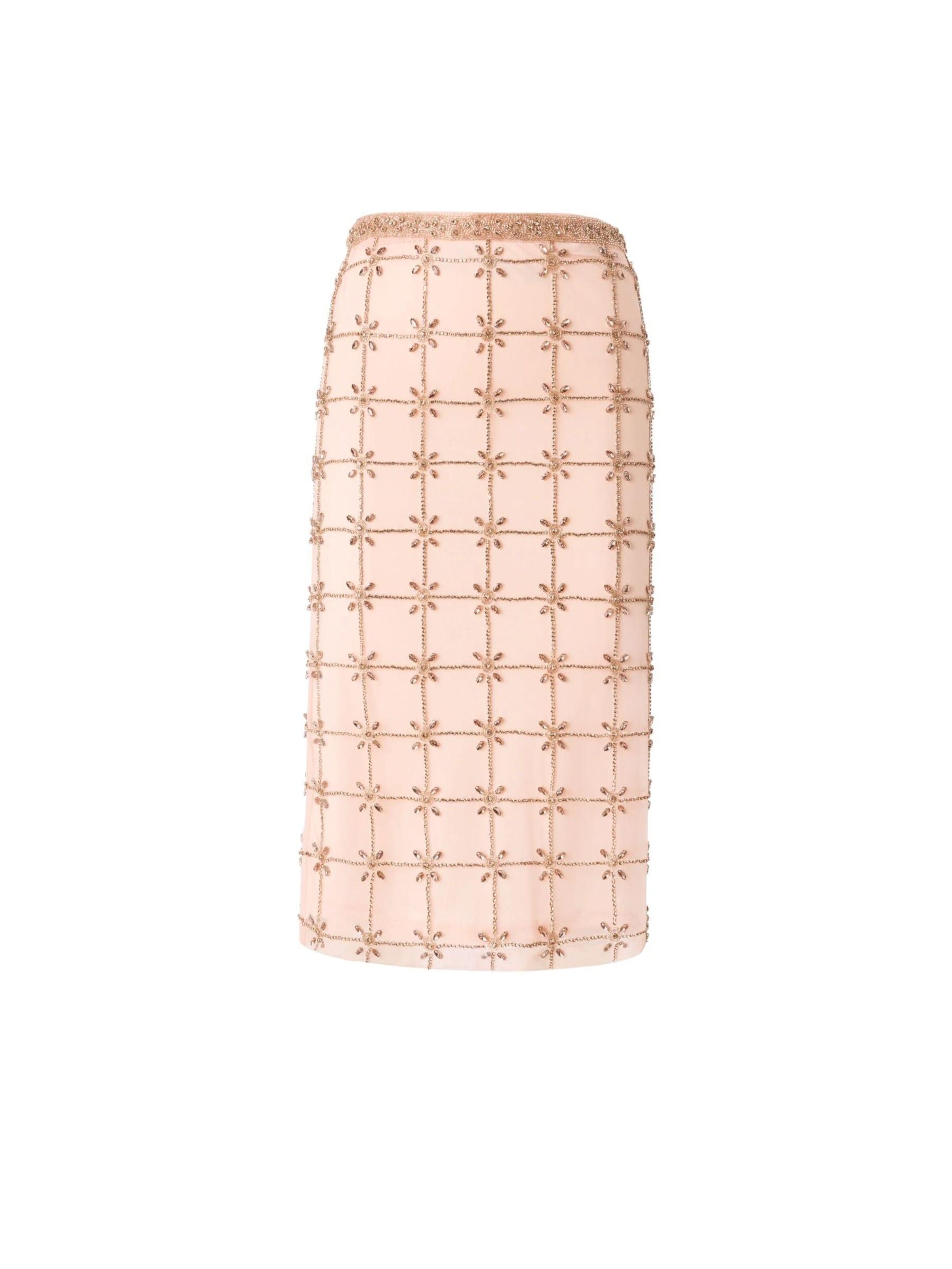 Gonna 'PINKO NEW CARRIERI GONNA TULLE FULL RICAMO GONNA' di PINKO in rosa: frontale
