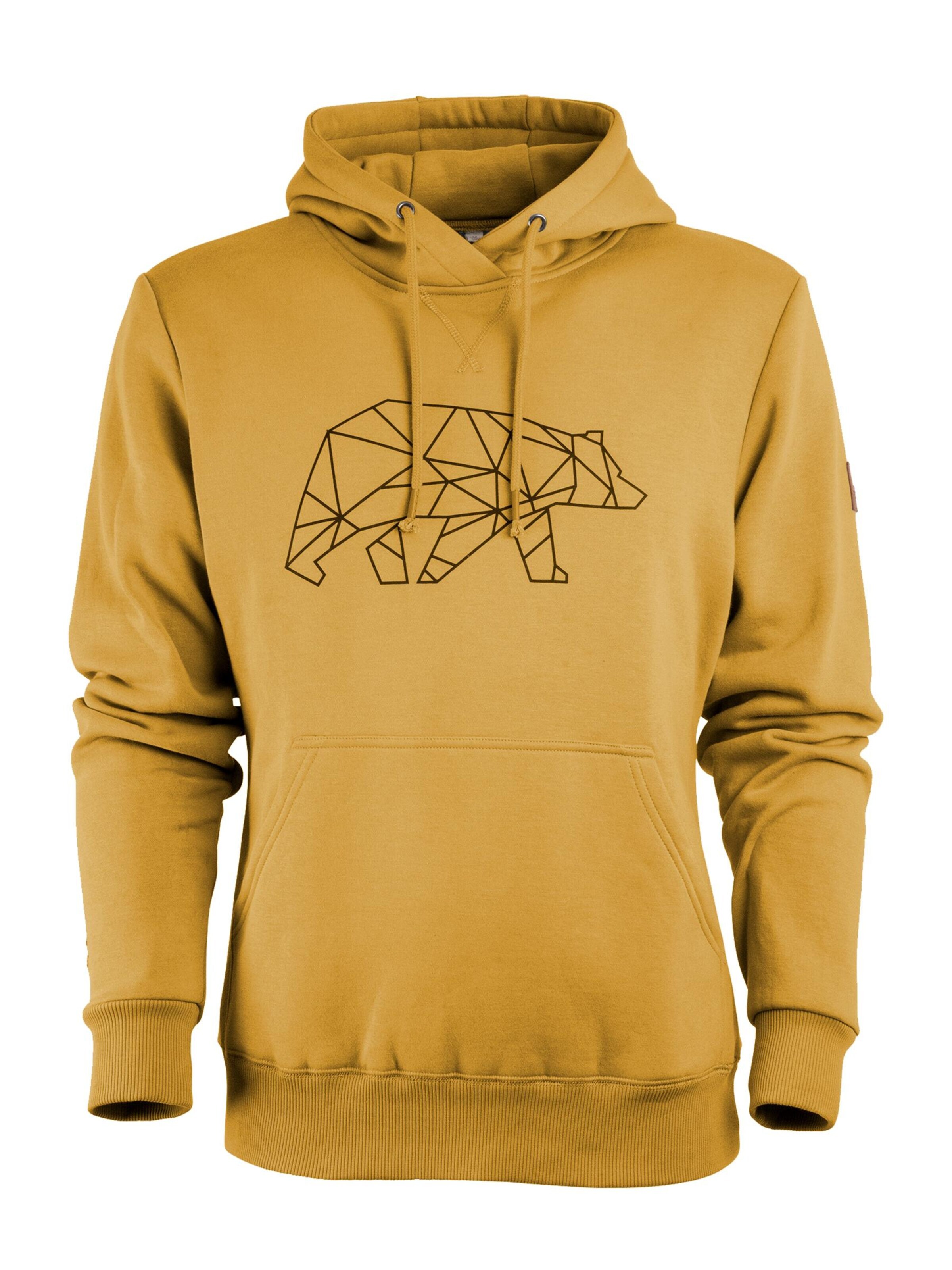 FORSBERG Sweatshirt 'Pettarson Hoodie mit Logo' in Yellow: front