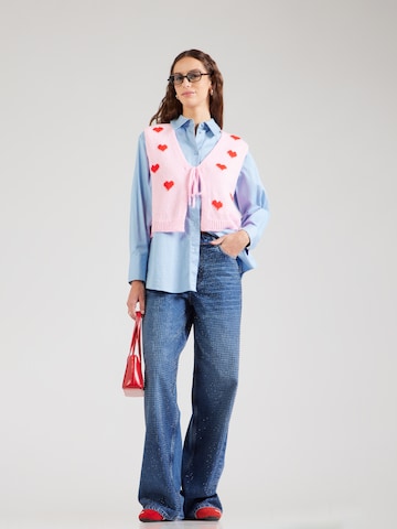 Hailys Strikvest 'Vi44ola' i pink