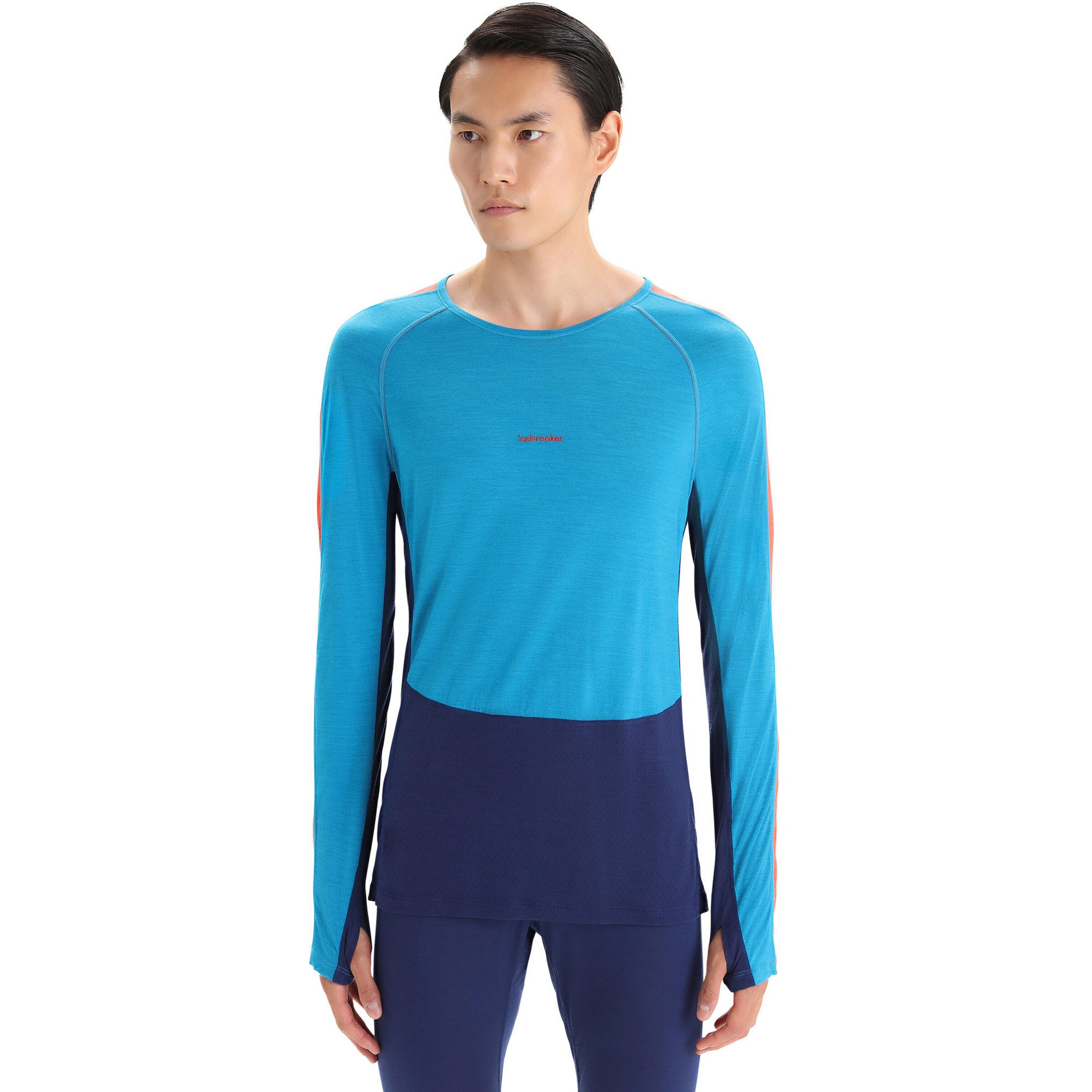 ICEBREAKER Base Layer in Blue: front