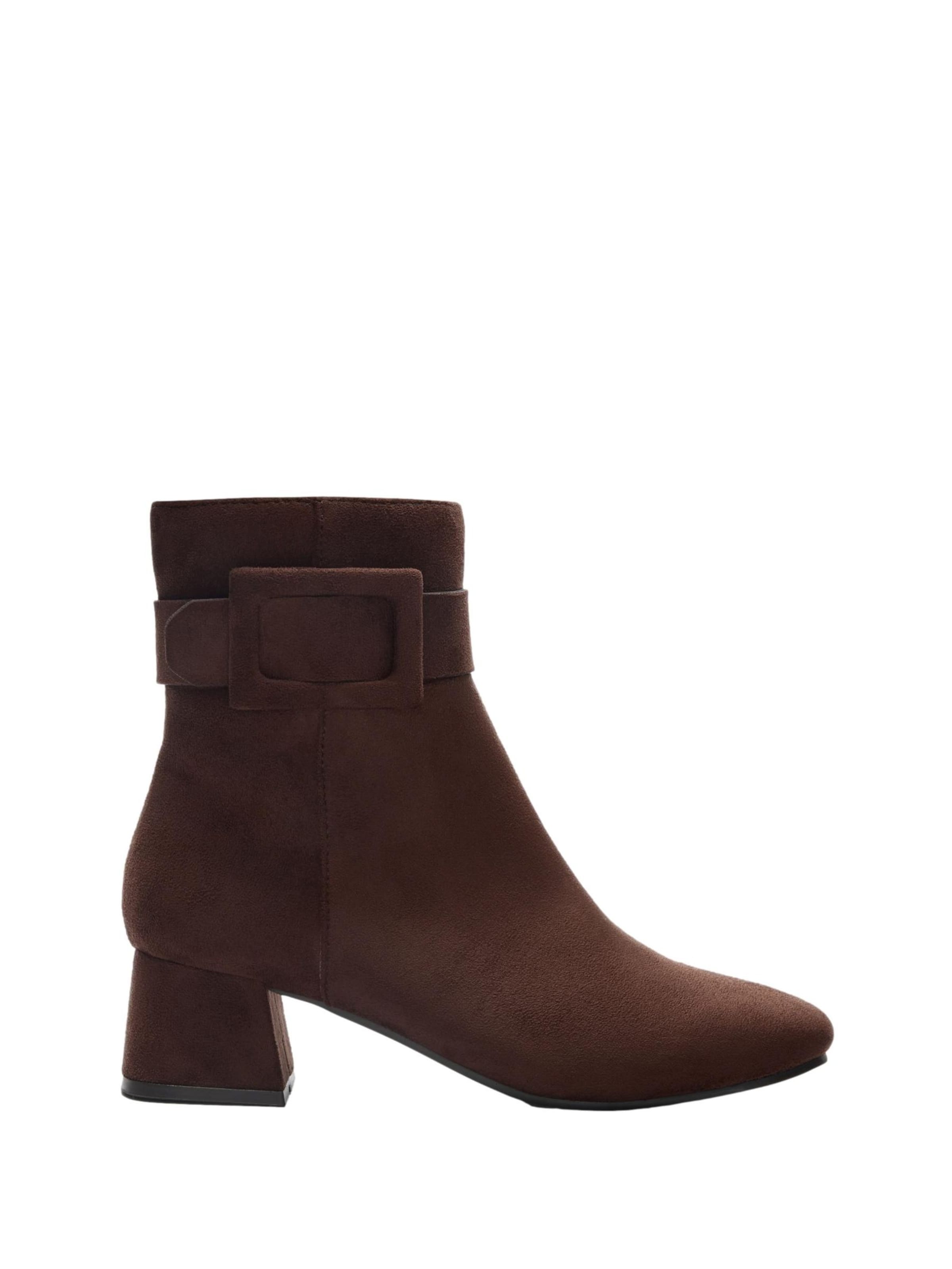 Friends Like These Bottines en 37/Wide en chocolat, Vue avec produit