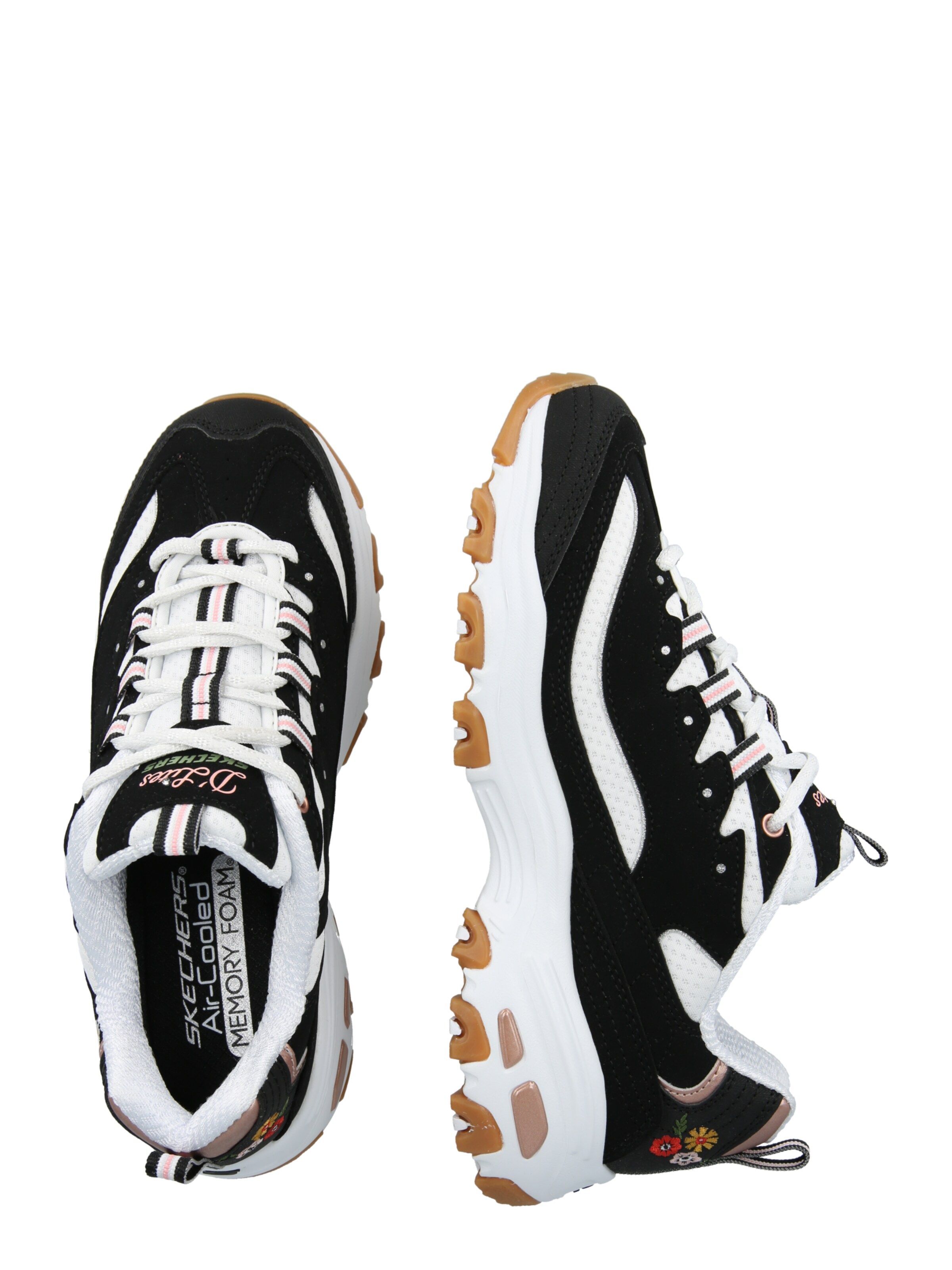 SKECHERS Sneaker low 'D LITES-SPRING BLOOM' i sort