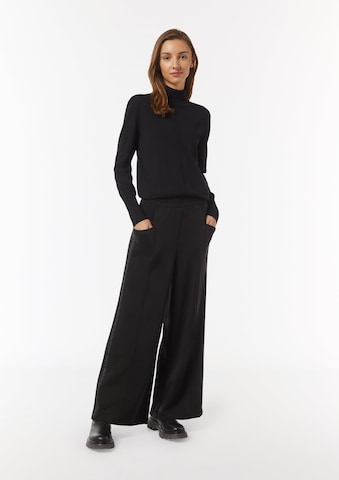comma casual identity Wide leg Trousers in Black: front