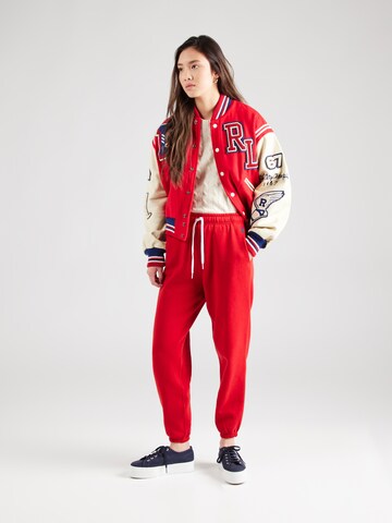 Polo Ralph Lauren Zúžený Kalhoty 'ATHLETIC' – červená