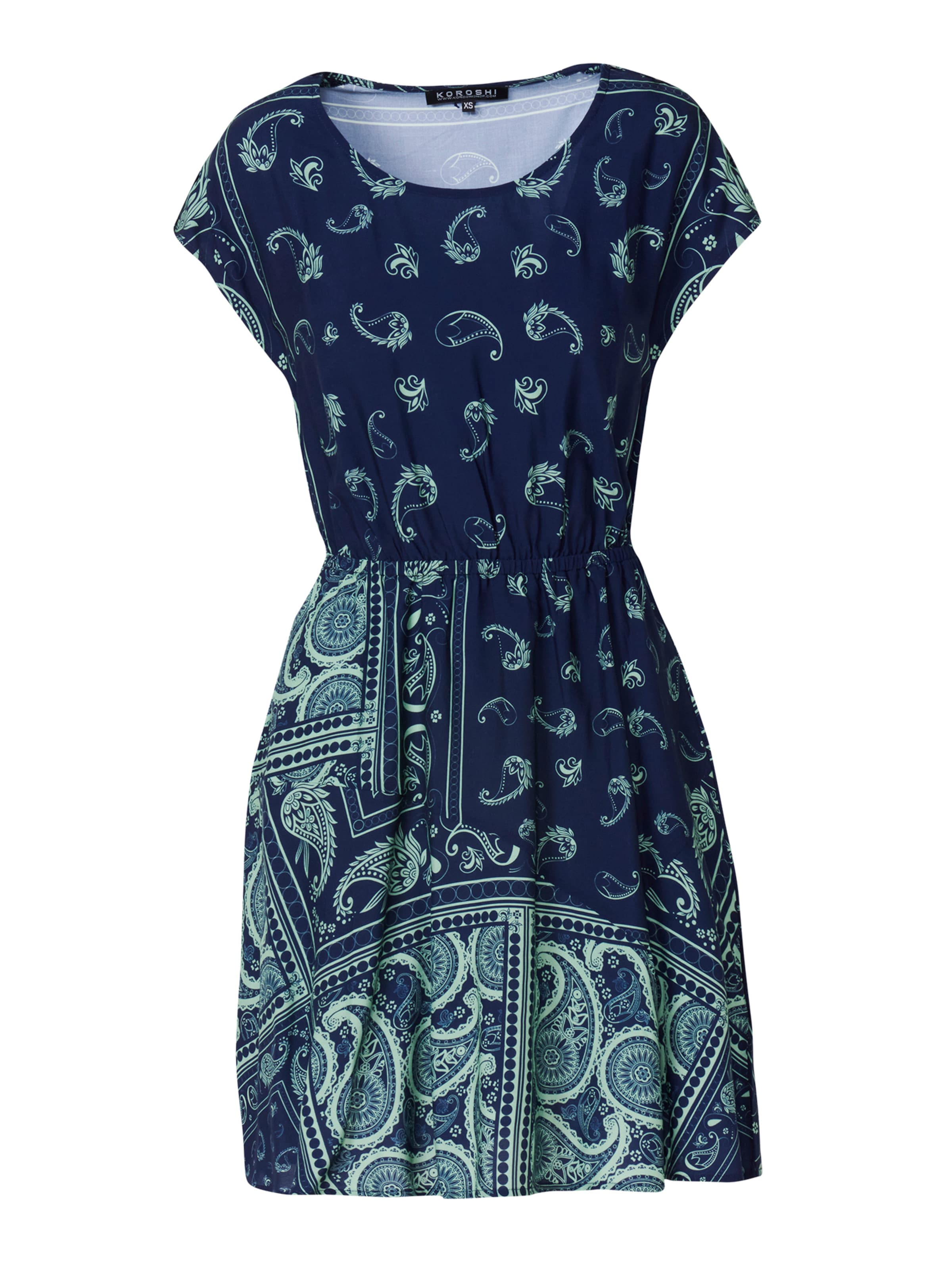 KOROSHI Šaty - Modrá: predná strana