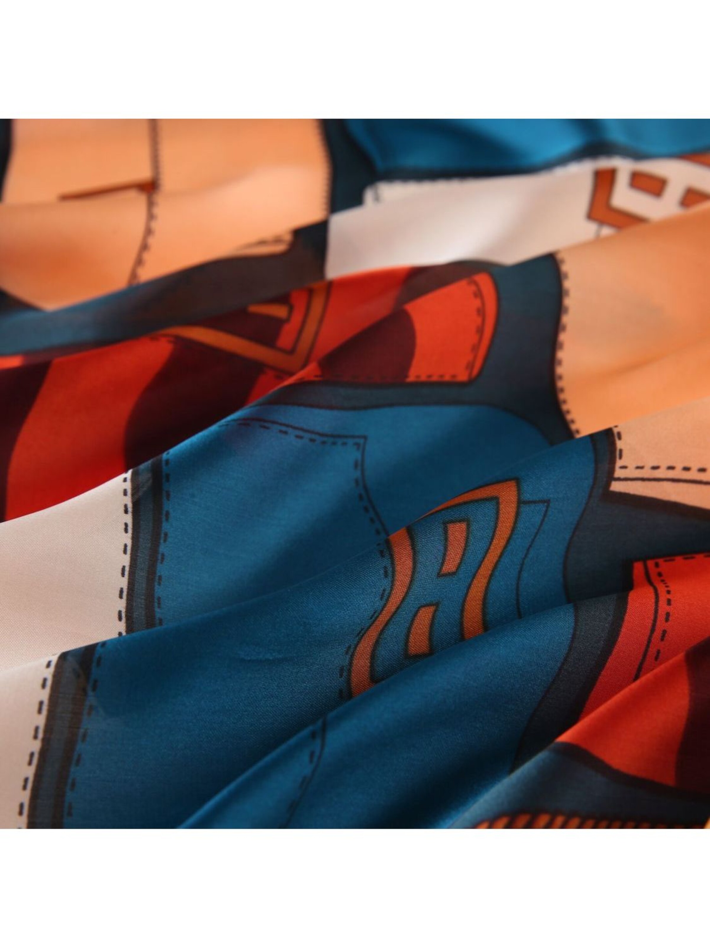 alberto cabale Sjaal 'Grand carré de Soie Inbox Zoé' in Blauw