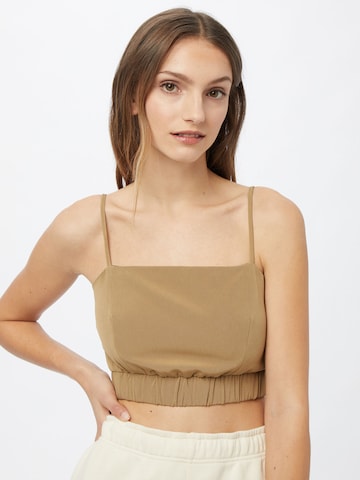 4th & Reckless - Top 'AIDEN' en beige: frente