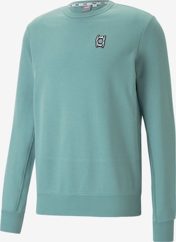 PUMA Athletic Sweatshirt 'Pivot' in Green: front