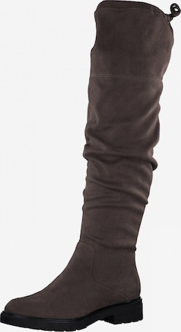 s.Oliver Over the Knee Boots in Grey: front