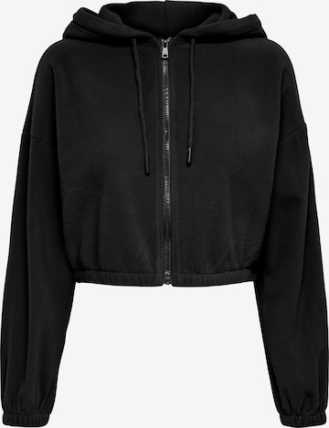 ONLY Fleece Jacket 'Karoi' in Black: front