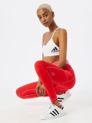 ADIDAS SPORTSWEAR Skinny Sportbroek in Rood