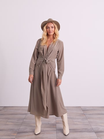 Robe 'Vivian' ABOUT YOU x Iconic by Tatiana Kucharova en beige