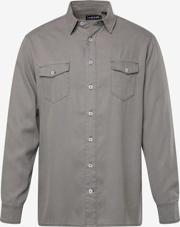 Chemise Men Plus en gris : devant