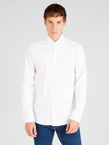 Slim fit Camicia 'Miller' di Bruun & Stengade in bianco: frontale