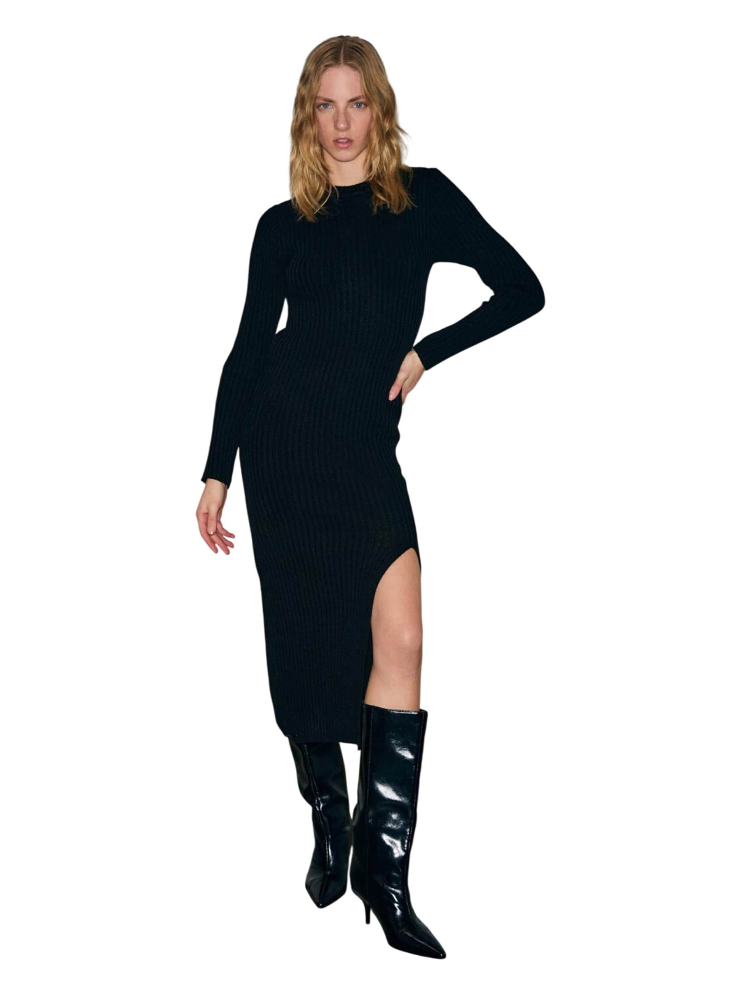 Grimelange Knit dress in Black: front