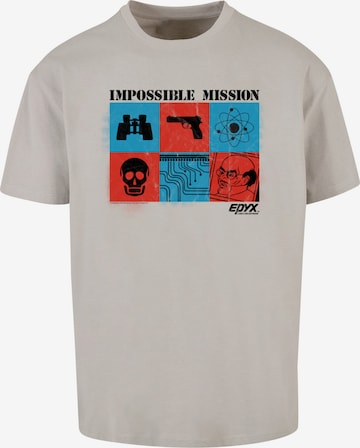 F4NT4STIC Shirt 'Impossible Mission Retro Gaming SEVENSQUARED' in Grey: front