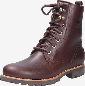PANAMA JACK - Botas con cordones 'FARA' en marrón: frente