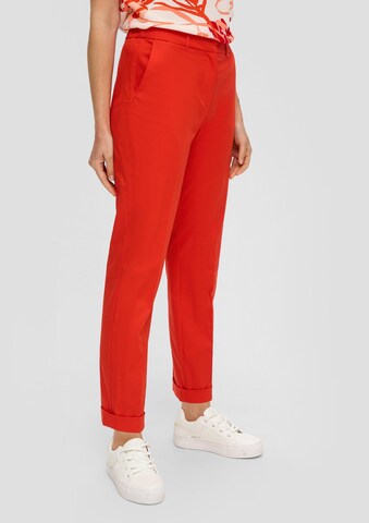 s.Oliver BLACK LABEL Tapered Pleated Pants in Red