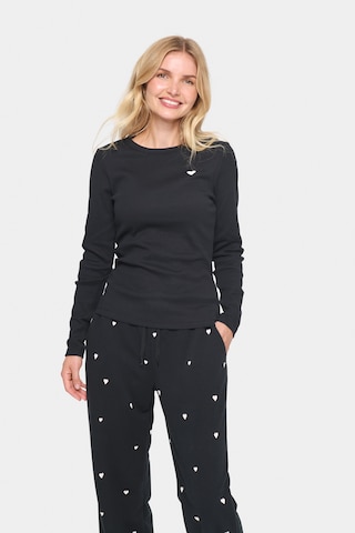 SAINT TROPEZ - Camiseta 'Ziste' en negro: frente