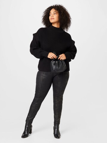 Selected Femme Curve Sweater in Black