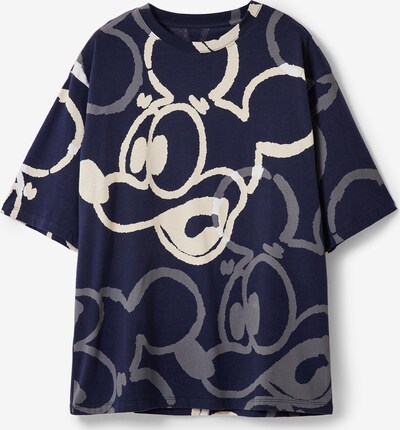 Desigual Тениска 'Arty Mickey Mouse' в бежово / нейви синьо, Преглед на продукта