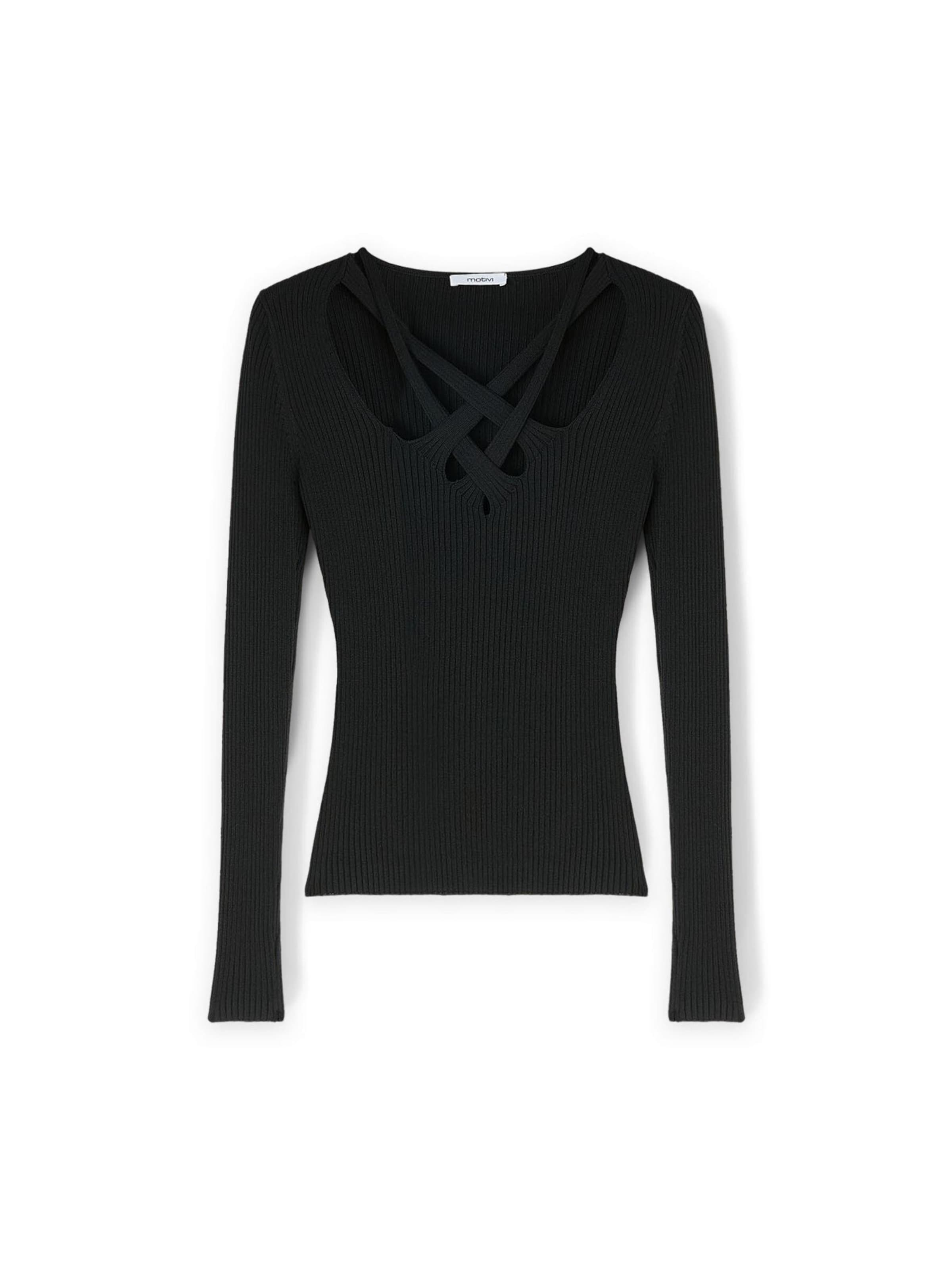 MOTIVI Pullover‌‌‌‌ in Schwarz: Vorderseite