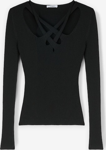 Pull-over MOTIVI en noir : devant